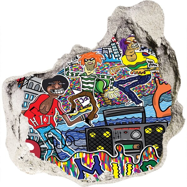 Pegatina pared rota trampantojo decorativo Festival de la Alegría de la Ciudad