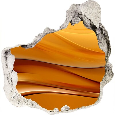 Pegatina pared rota trampantojo decorativo Ola dorada en la pared