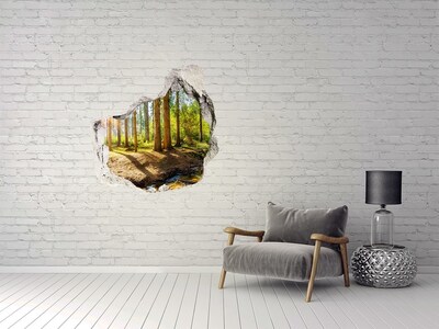 Pegatina efecto 3d pared rota decorativa Un oasis forestal de paz