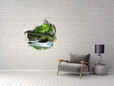 Vinilo adhesivo efecto agujero 3d para casa Cascada en el bosque tropical