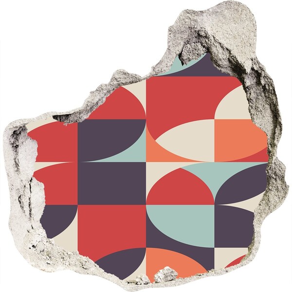 Vinilo decorativo boquete pared irregular Geometría en ruinas