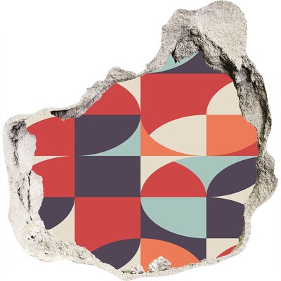 Vinilo decorativo boquete pared irregular Geometría en ruinas