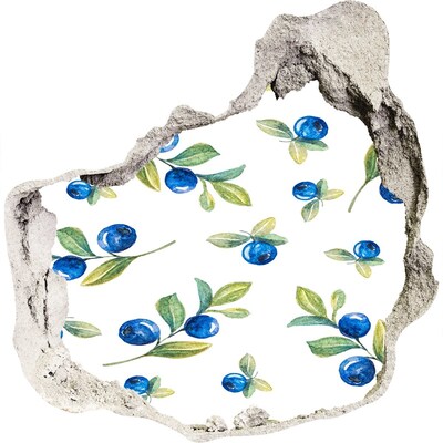 Pegatina efecto 3d pared rota decorativa Frutas en el fondo de la pared