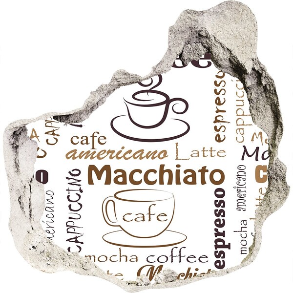 Pegatina pared rota trampantojo decorativo Rincón del café