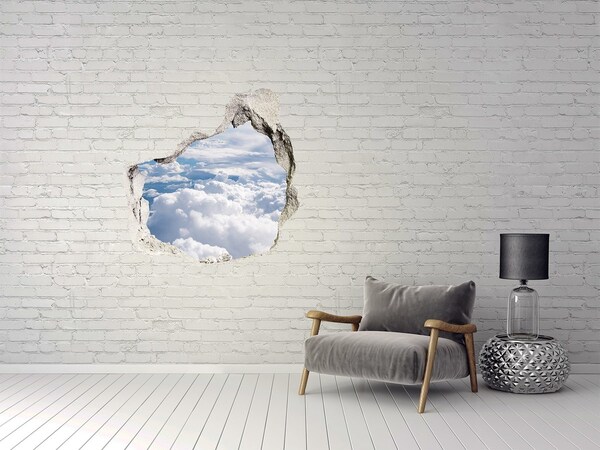 Vinilo adhesivo efecto agujero 3d para casa Nubes en el cielo