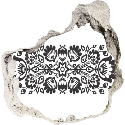 Pegatina pared rota trampantojo decorativo Motivo floral en la pared