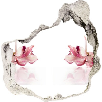 Pegatina efecto 3d pared rota decorativa Ilusión floral en la pared