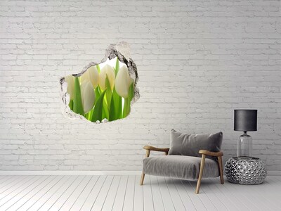 Vinilo adhesivo efecto agujero 3d para casa Tulipanes a la luz del día