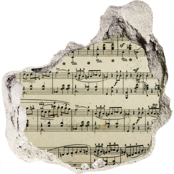 Pegatina pared rota trampantojo decorativo Agujero musical en la pared