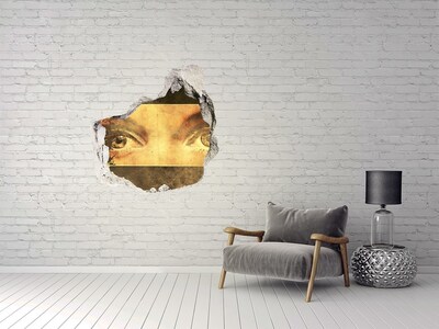 Vinilo adhesivo efecto agujero 3d para casa Ojos desde detrás de la pared