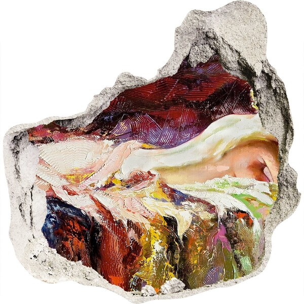 Vinilo decorativo boquete pared irregular Pintoresco paisaje de montaña