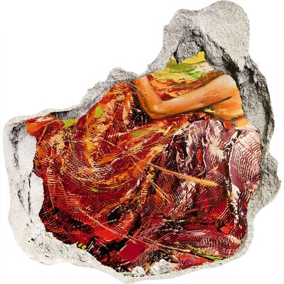 Pegatina pared rota trampantojo decorativo El mundo sumergido de los colores