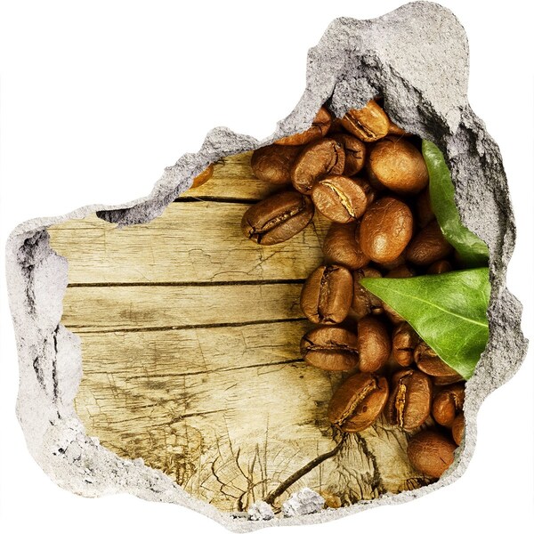 Vinilo adhesivo efecto agujero 3d para casa Café en un agujero de hormigón