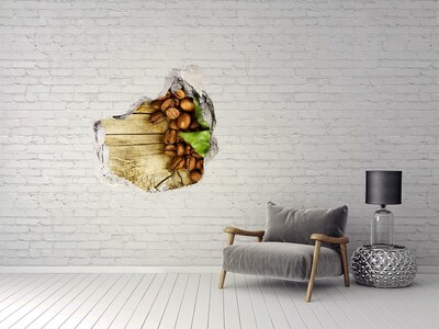 Vinilo adhesivo efecto agujero 3d para casa Café en un agujero de hormigón