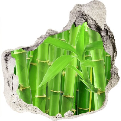 Vinilo adhesivo efecto agujero 3d para casa Bosque de bambú verde