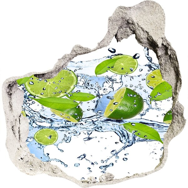 Vinilo adhesivo efecto agujero 3d para casa Limonada refrescante en agua