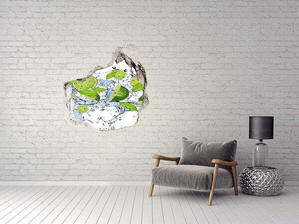 Vinilo adhesivo efecto agujero 3d para casa Limonada refrescante en agua