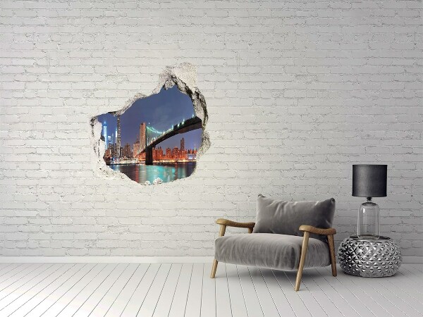 Vinilo adhesivo efecto agujero 3d para casa Agujero en la pared con el cielo