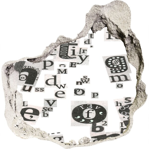 Vinilo adhesivo efecto agujero 3d para casa Agujero literario en la pared