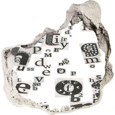 Vinilo adhesivo efecto agujero 3d para casa Agujero literario en la pared