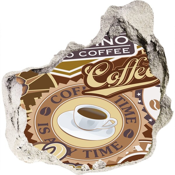 Pegatina pared rota trampantojo decorativo El placer del café