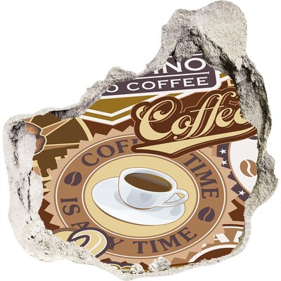 Pegatina pared rota trampantojo decorativo El placer del café