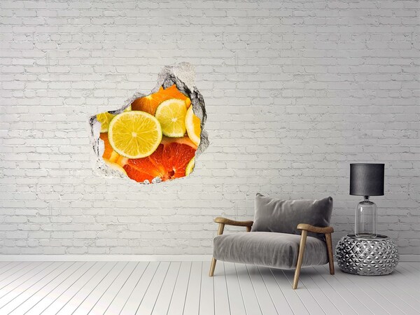 Pegatina pared rota trampantojo decorativo Un paraíso frutal escondido en la pared