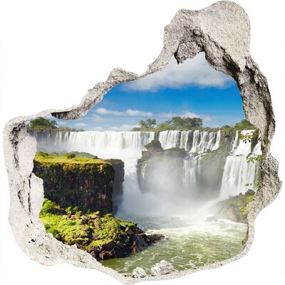 Vinilo adhesivo efecto agujero 3d para casa Cataratas del Iguazú