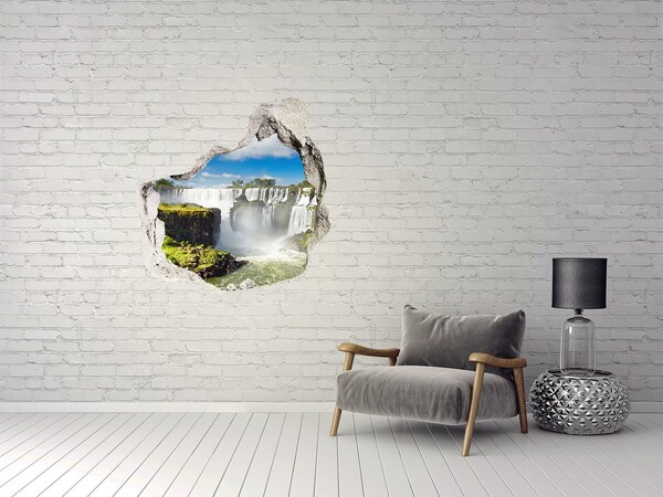 Vinilo adhesivo efecto agujero 3d para casa Cataratas del Iguazú