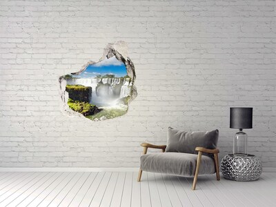 Vinilo adhesivo efecto agujero 3d para casa Cataratas del Iguazú