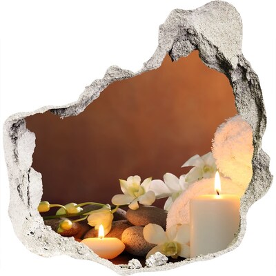 Pegatina efecto 3d pared rota decorativa Relájese en el spa