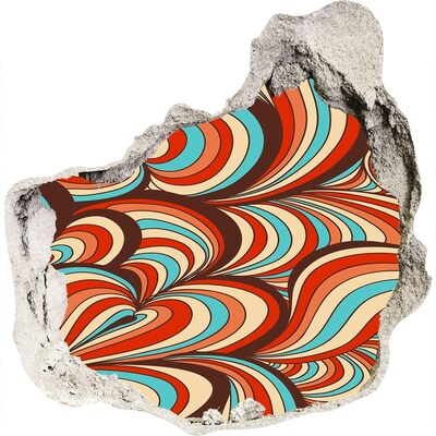 Vinilo adhesivo efecto agujero 3d para casa Un remolino colorido de patrones