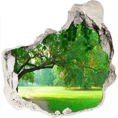 Pegatina pared rota trampantojo decorativo Parque verde bajo el sol