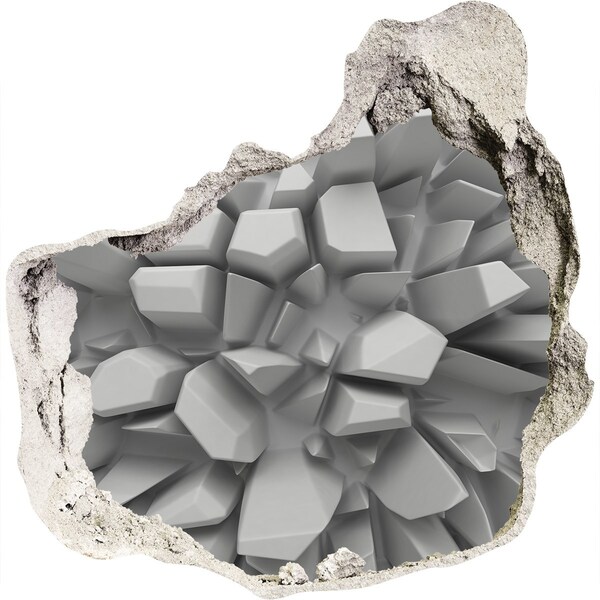 Vinilo decorativo boquete pared irregular Muro de cristal roto