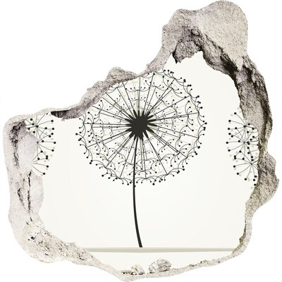 Pegatina pared rota trampantojo decorativo Dientes de león contra la pared