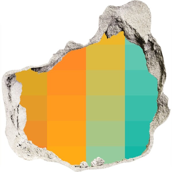 Pegatina pared rota trampantojo decorativo Agujero colorido en la pared