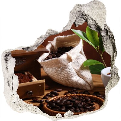 Pegatina efecto 3d pared rota decorativa Café en la comodidad de tu hogar