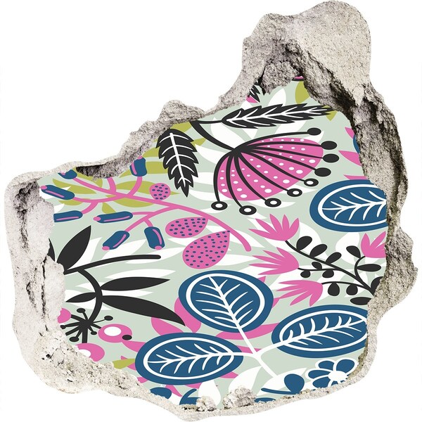 Naklejka 3D dziura samoprzylepna Tropikalny ogród w dziurze