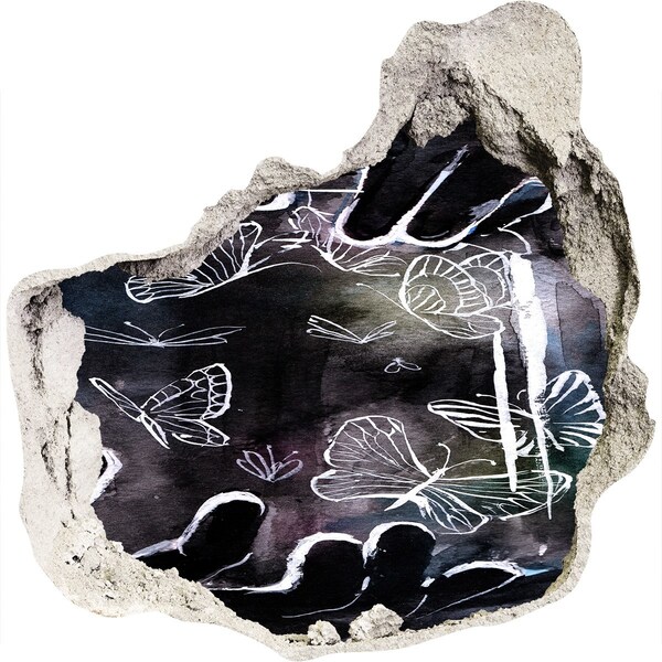 Pegatina pared rota trampantojo decorativo Mariposas en un espacio mágico