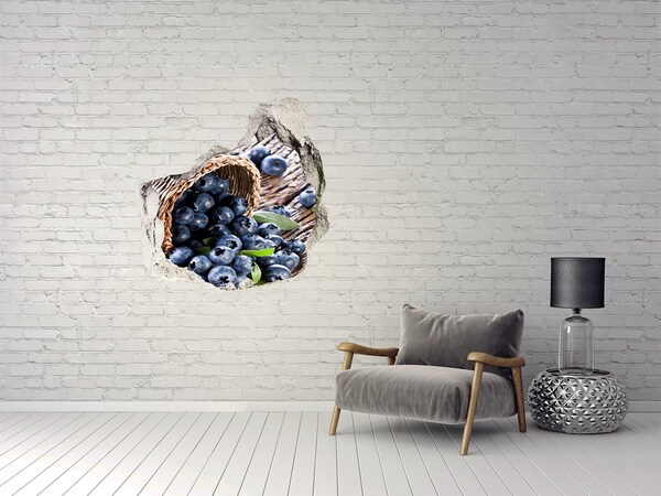 Vinilo decorativo boquete pared irregular Bayas en una cesta