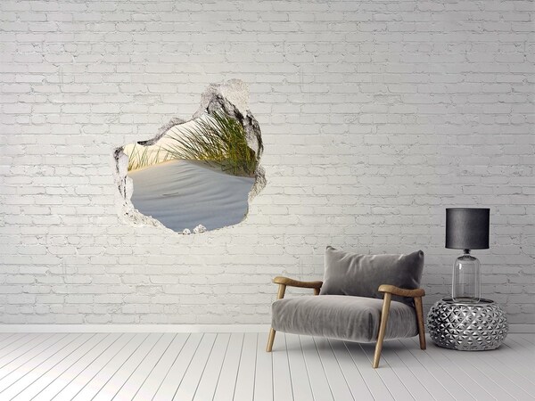 Vinilo decorativo boquete pared irregular Duna a la luz del atardecer