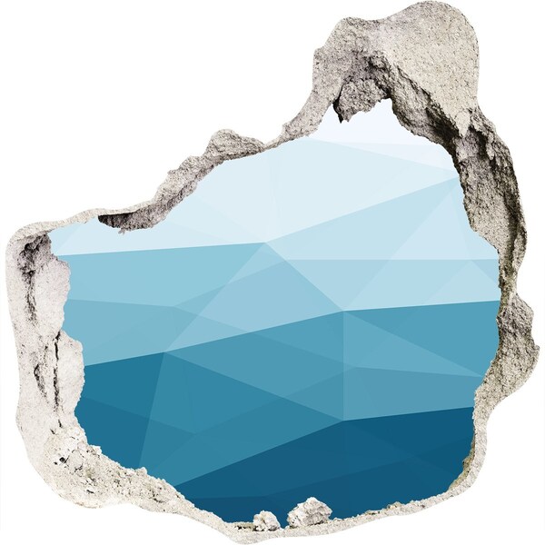 Pegatina efecto 3d pared rota decorativa El mundo submarino en el agujero