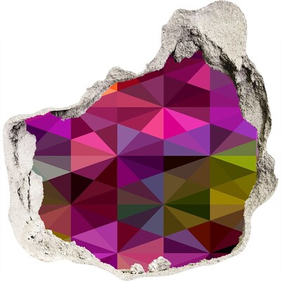 Pegatina pared rota trampantojo decorativo Vidrieras de colores en el agujero de la pared