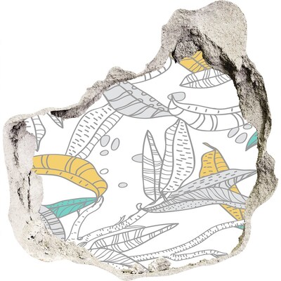 Vinilo adhesivo efecto agujero 3d para casa Un oasis tropical en medio del hormigón