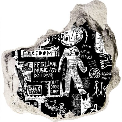 Pegatina pared rota trampantojo decorativo Una expresión artística de libertad