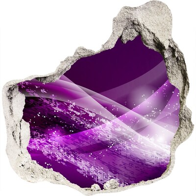 Vinilo adhesivo efecto agujero 3d para casa Espacio morado en la pared