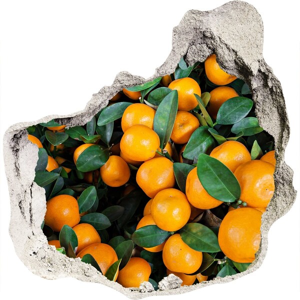 Pegatina efecto 3d pared rota decorativa Fruta en el huerto de naranjos