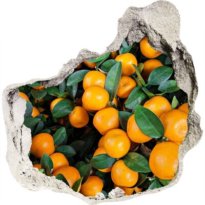 Pegatina efecto 3d pared rota decorativa Fruta en el huerto de naranjos