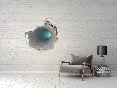 Vinilo decorativo boquete pared irregular Misterioso túnel en la pared