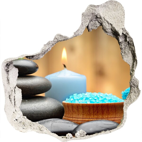 Pegatina pared rota trampantojo decorativo Rincón de spa relajante